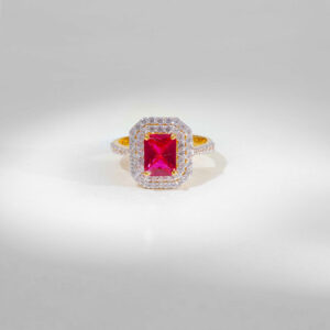 Sparkling Red Stone Ring