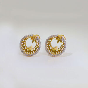 Graceful Swirl Stone Stud Earrings