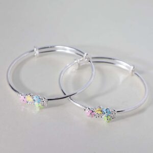 Floral Charm Baby Pandora Bangles