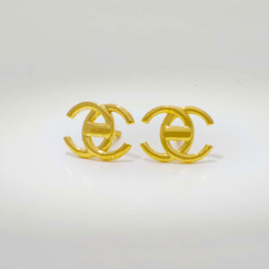 Stylish Gold Channel Earrings