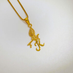 Designer Murli With K Alphabet Gold Pendent