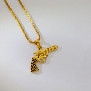Pistol Shaped Gents Gold Pendant