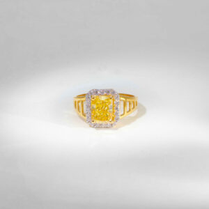 Exquisite Yellow Fancy Stone Ring