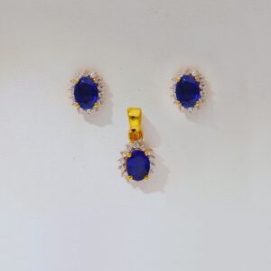 Haze Elegance Saphire Ladies Pendent Set