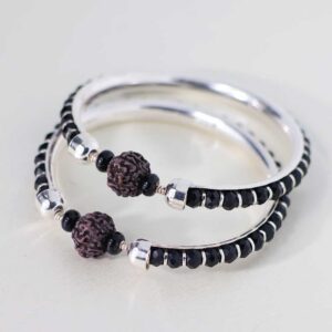Luxe Onyx & Silver Bracelet
