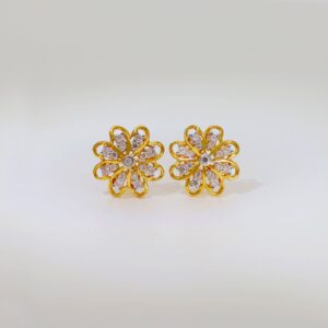 Fanny Floweret Stone Stud Earrings