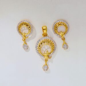 Orna Trellis Stone Pendant Set