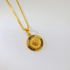 Zig-Zag Gold Khanda Locket