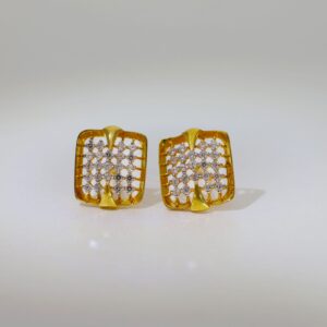 Violet  Stone Stud Earrings
