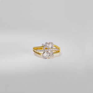 Flower Duet Stone Ring