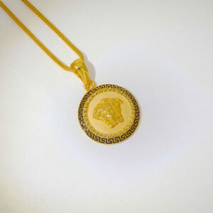 Zigzag Versace Gents Gold Pendent