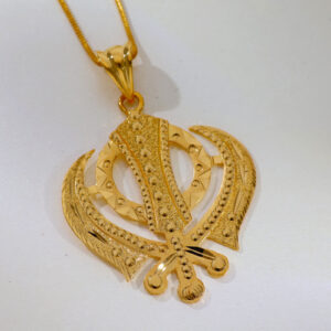 The Khanda Gold Pendent