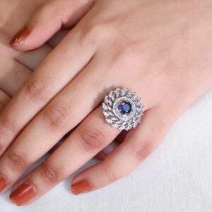 Cosmic Blue Zirconia Ring