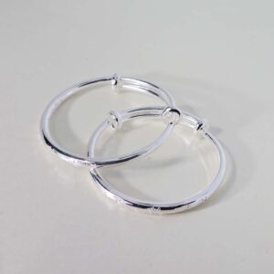 Plain Silver Baby Pandora Bangles