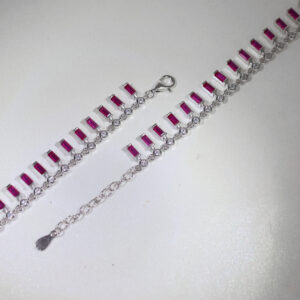 Crimson Baguette Anklets