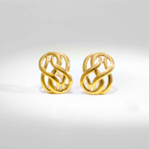 Double Infinity Gold Studs