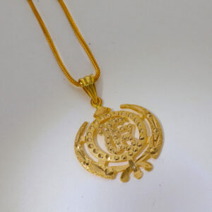 Zeya Ik Onkar Khanda Gold Pendant