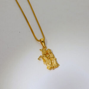 Radha Krishna Gold Pendant