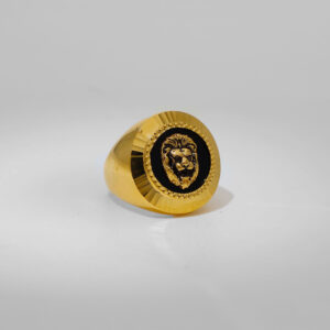 Stylish Gold Filled Lion Head Gents Ring