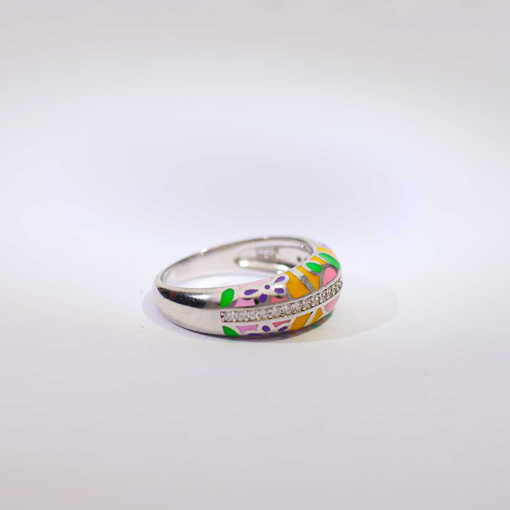 Rainbow Gleam Silver Band - Image 2