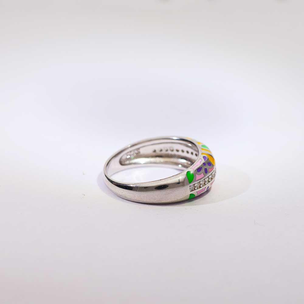 Rainbow Gleam Silver Band - Image 4
