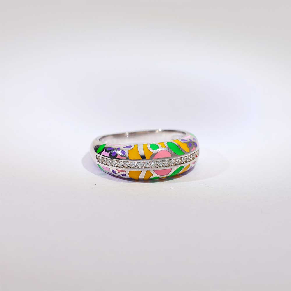 Rainbow Gleam Silver Band - Image 3