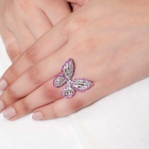Starlit Butterfly Bloom Ring