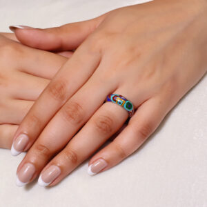 Pastel Pixel Silver Band