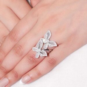Winter Petal Statement Ring
