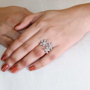 Frosted Petal Affair Ring
