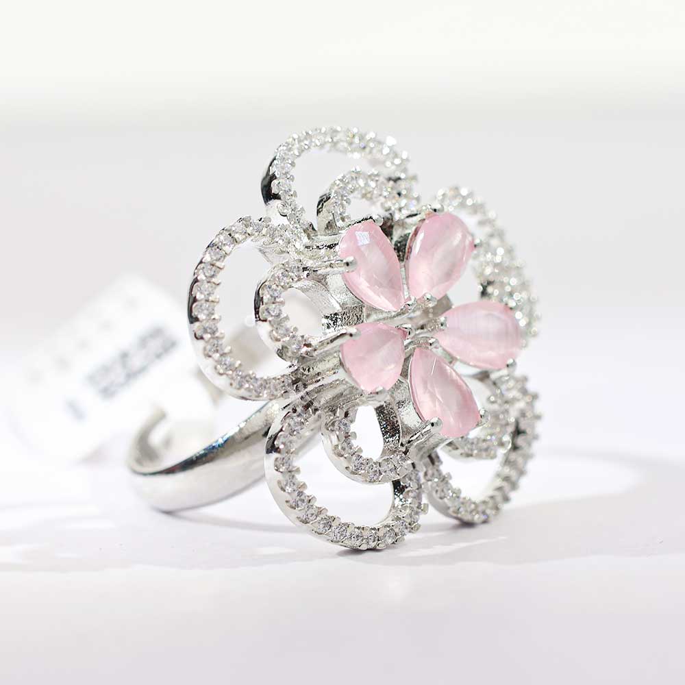 Rosé Petal Charm Ring - Image 3