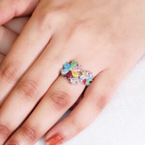 Rainbow Blossom Ring