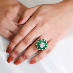 Verdant Crown Statement Ring