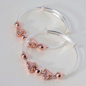 Rose Whispers Silver Baby Kangans