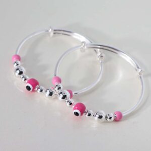 Pink Aura Evil Eye Baby Bangles