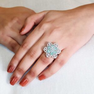 Petal Frost Elegance Ring