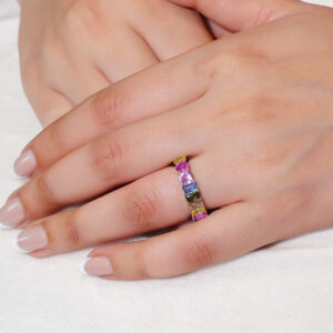 Color burst Eternity Band