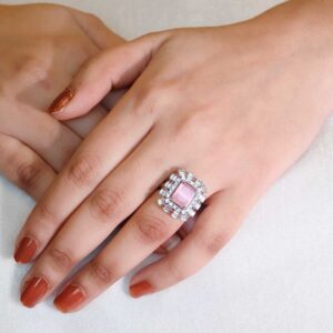 Petalstone Square Charm Ring