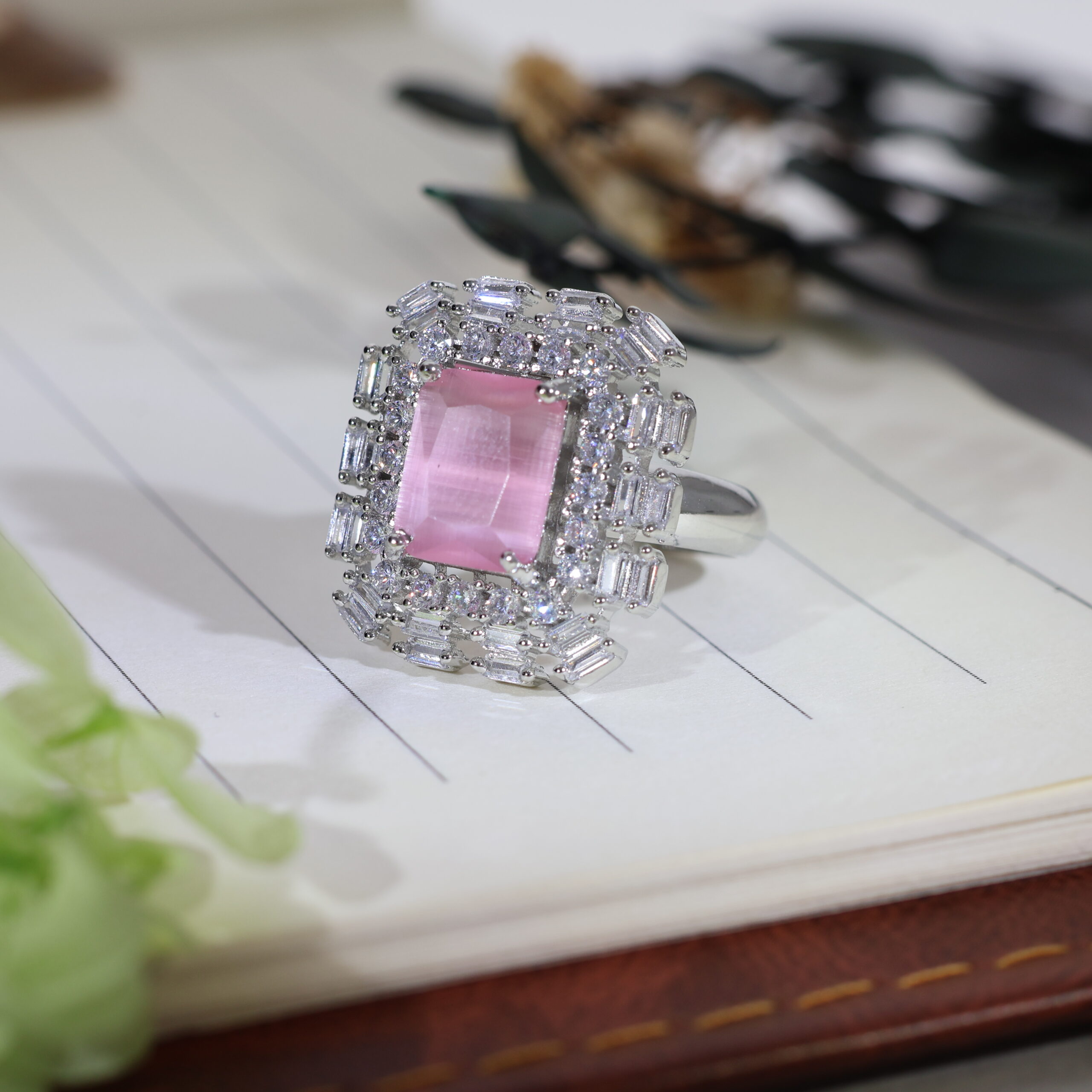 Petalstone Square Charm Ring - Image 5